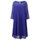 Marina Rinaldi royal blue silk georgette dress