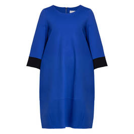 BEIGE TULIP HEM DRESS COBALT BLUE  - Plus Size Collection