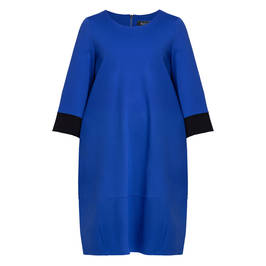 BEIGE TULIP HEM DRESS COBALT BLUE  - Plus Size Collection