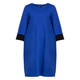 BEIGE TULIP HEM DRESS COBALT BLUE 