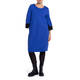 BEIGE TULIP HEM DRESS COBALT BLUE 