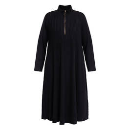 YOEK KNITTED DRESS BLACK  - Plus Size Collection