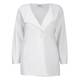 Karin white horizontally ribbed edge to edge cardigan