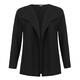 Karin black horizontally ribbed edge to edge cardigan