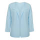 Karin baby blue horizontally ribbed edge to edge cardigan