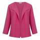 Karin pink horizontally ribbed edge to edge cardigan