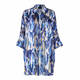 QNEEL PRINTED SATIN LONG SHIRT BLUE