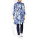 QNEEL PRINTED SATIN LONG SHIRT BLUE