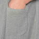 BEIGE LONG HOODED CARDIGAN GREY