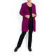 BEIGE LONG HOODED CARDIGAN PURPLE
