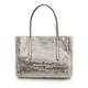 ABRO SMALL SILVER TEXTURED LEATHER TOTE