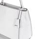 ABRO WHITE LEATHER BAG WITH SHOULDER STRAP
