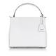 ABRO WHITE LEATHER BAG WITH SHOULDER STRAP