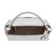 ABRO WHITE LEATHER BAG WITH SHOULDER STRAP