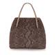 ABRO TAUPE LEATHER TRIMS TOTE