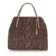 ABRO TAUPE LEATHER TRIMS TOTE