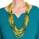 VANITY jade AND YELLOW MULTISTRAND NECKLACE