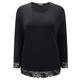 VERPASS BLACK LACE HEMMED TOP