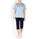 VERPASS V-NECK TOP BABY BLUE