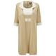 Pifer & Mayka primrose and cream crepe dress and coat