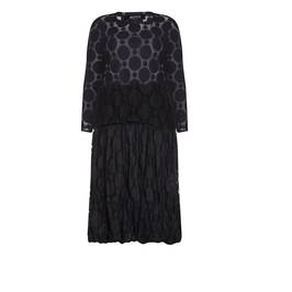 BEIGE BLACK CIRCLE PATTERN SET - Plus Size Collection