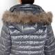 ROF AMO gunmetal PUFFA COAT with fur trimmed hood