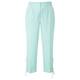 CHALOU AQUA LINEN CROP TROUSERS