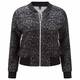 Yoek black and grey jacquard bomber jacket