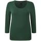 Yoek forest green scoop neck top