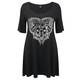 Yoek black and silver heart Tunic