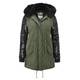 ROF AMO SEQUINED SLEEVES PARKA COAT