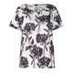 ZAIDA FLORAL PRINT T-SHIRT BLACK AND WHITE