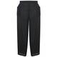 Q'NEEL BLACK CRUSHED LINEN CROP TROUSERS