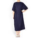 QNEEL STRIPED CLOTH DRESS NAVY 