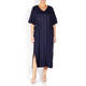 QNEEL STRIPED CLOTH DRESS NAVY 