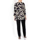 QNEEL ABSTRACT PRINT JERSEY TOP
