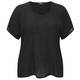 Q'NEEL BLACK CRUSHED LINEN TOP