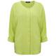 Q'NEEL LIME GREEN CRUSHED LINEN LONG JACKET