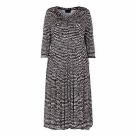QNEEL JERSEY MIDI DRESS BLACK  - Plus Size Collection