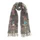 Bijoux grey embroidered wool SCARF