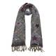 Bijoux charcoal SCARF with embroidered stars