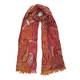 BIJOUX paisley SCARF in reds and oranges