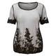 PERSONA Black tulle lace embroidered top