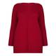 Marina Rinaldi rib front detail red silk SWEATER