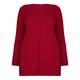 Marina Rinaldi rib front detail red silk SWEATER