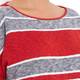 Marina Rinaldi red stripe linen drop shoulder SWEATER