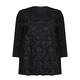 Marina Rinaldi black embroidered organza SWEATER