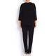 Marina Rinaldi black embroidered organza SWEATER