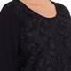 Marina Rinaldi black embroidered organza SWEATER