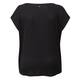 Persona black drape neck jersey top